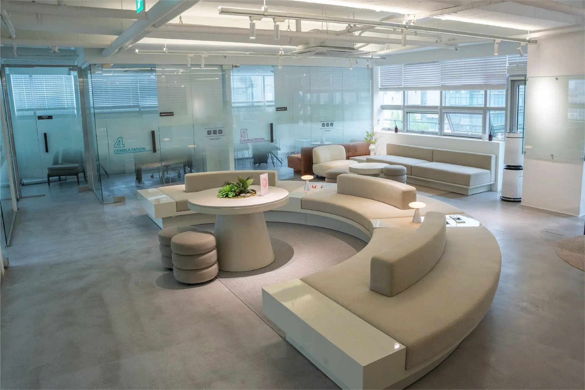 Patient lounge with natural light
